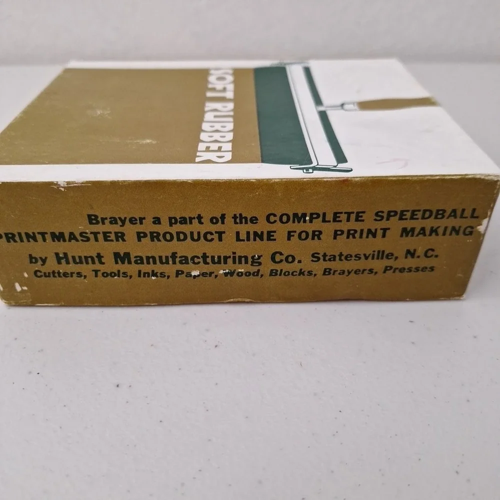 Vintage Printmasters SPEEDBALL Soft Rubber No. 64 Brayer 4 Inch Roller